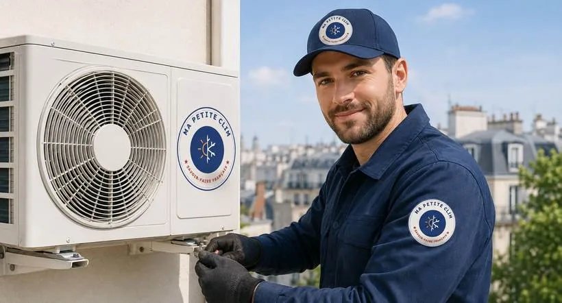Artisan Ma Petite Clim installant une climatisation réversible